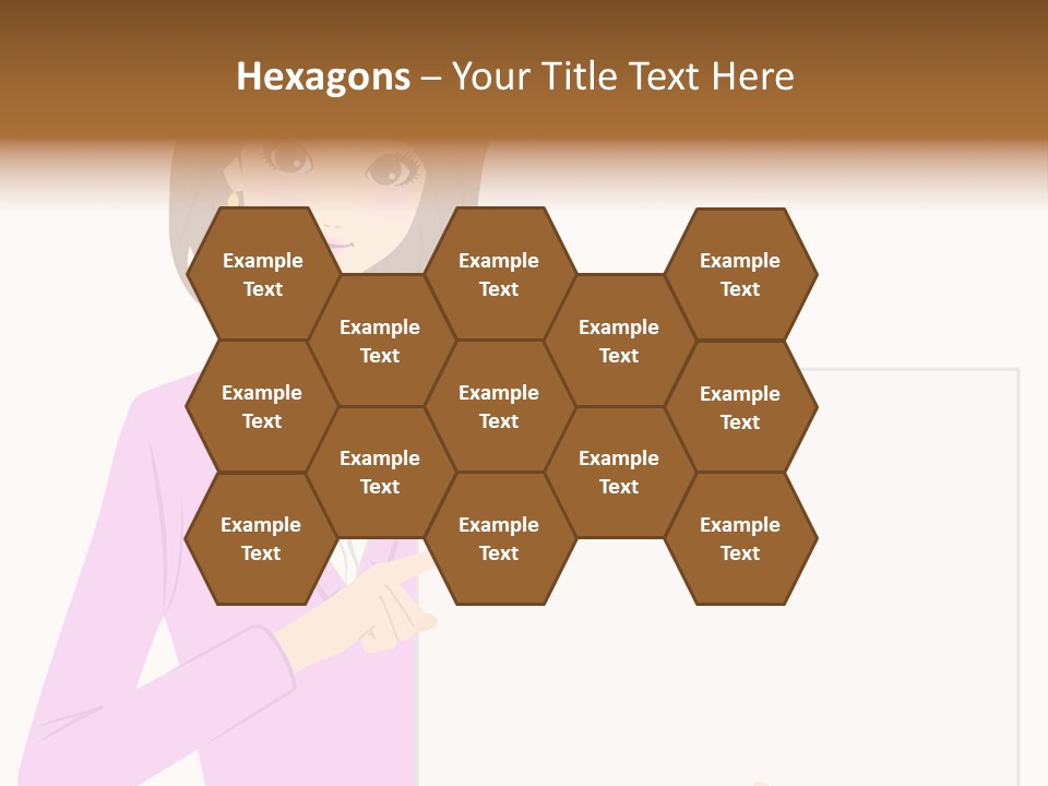 Woman With Board PowerPoint Template