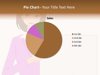 Woman With Board PowerPoint Template