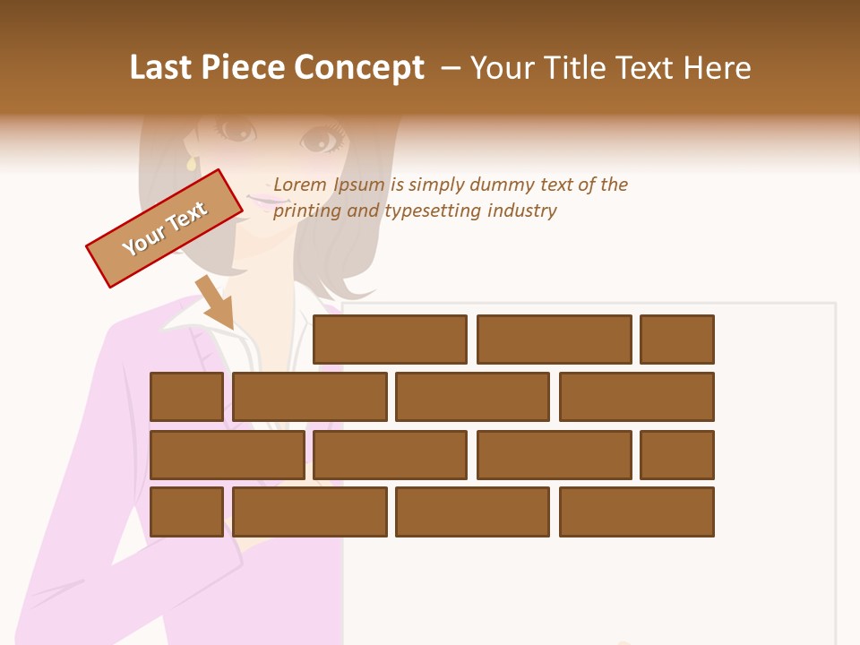 Woman With Board PowerPoint Template