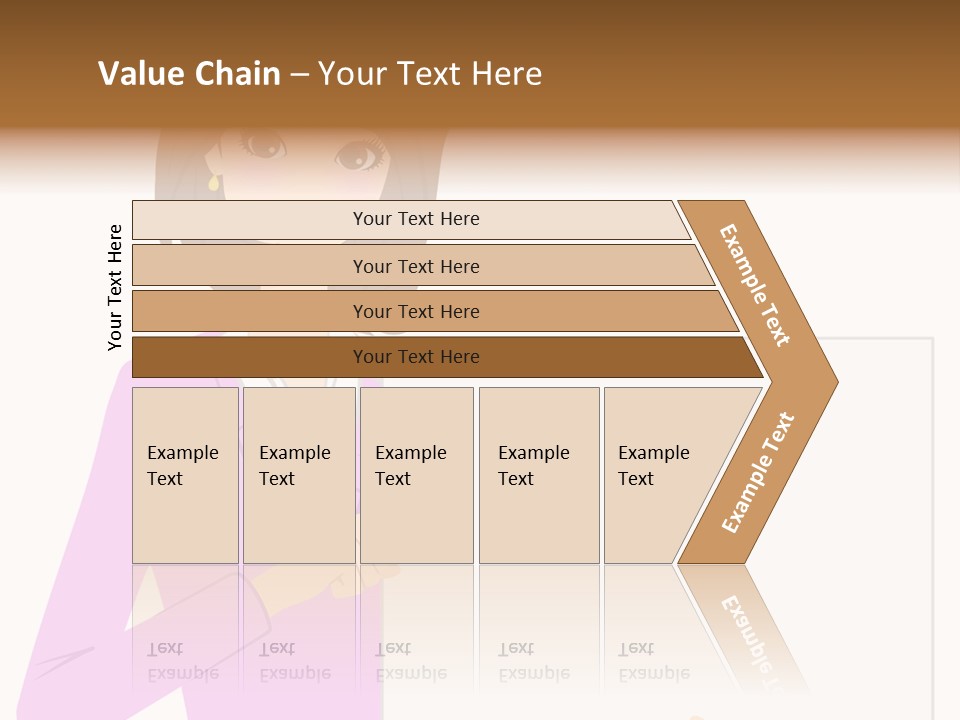 Woman With Board PowerPoint Template