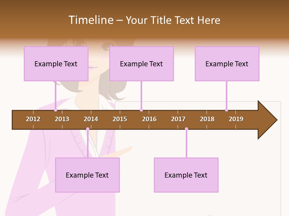 Woman With Board PowerPoint Template