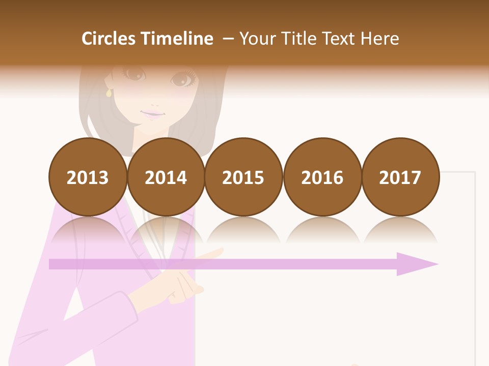 Woman With Board PowerPoint Template