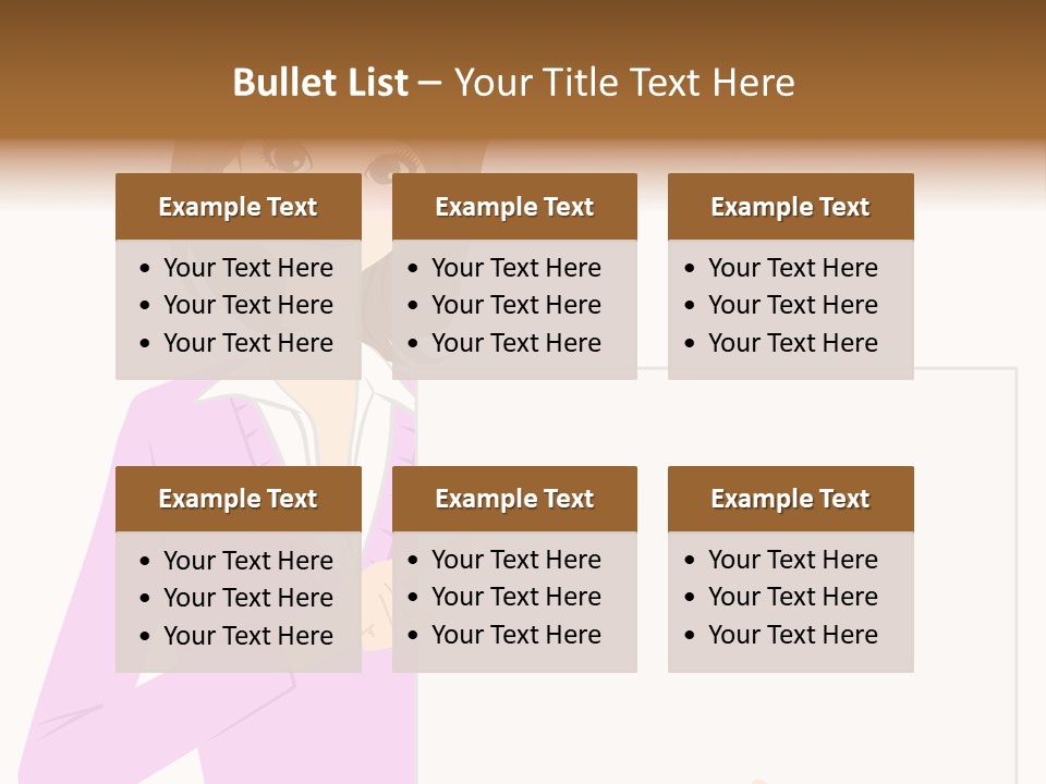 Woman With Board PowerPoint Template