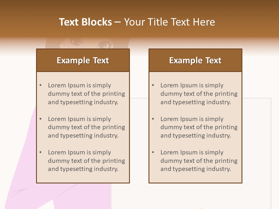 Woman With Board PowerPoint Template