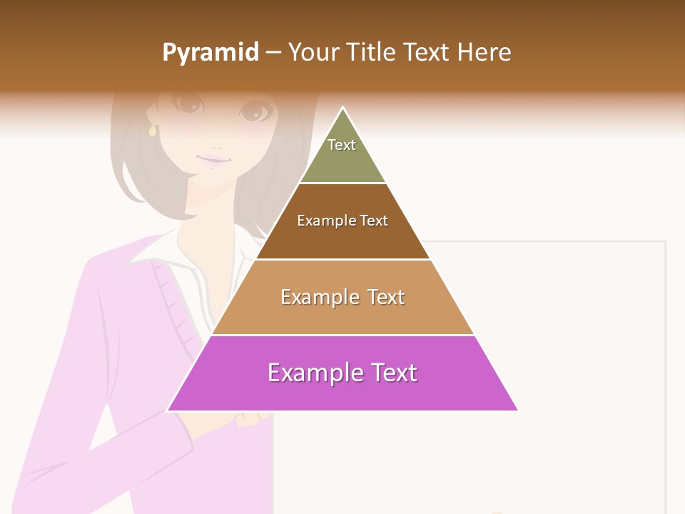 Woman With Board PowerPoint Template