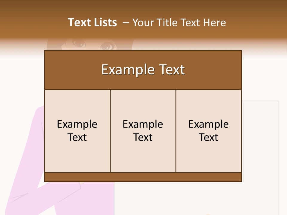 Woman With Board PowerPoint Template