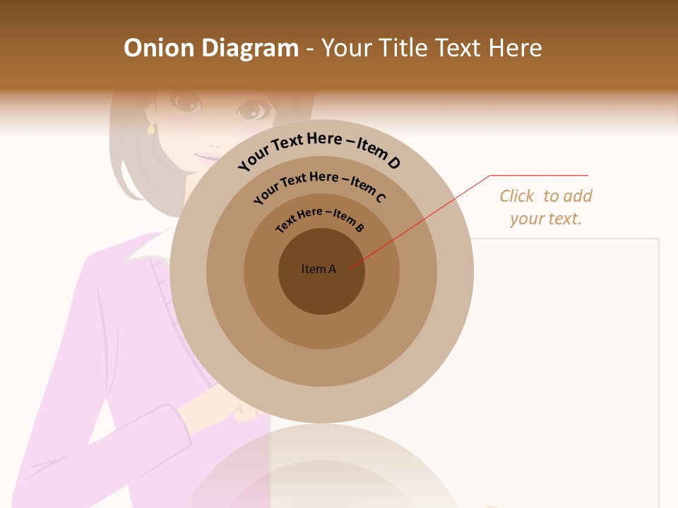 Woman With Board PowerPoint Template