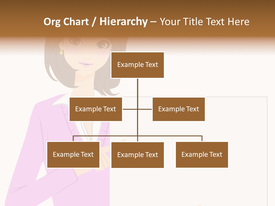 Woman With Board PowerPoint Template