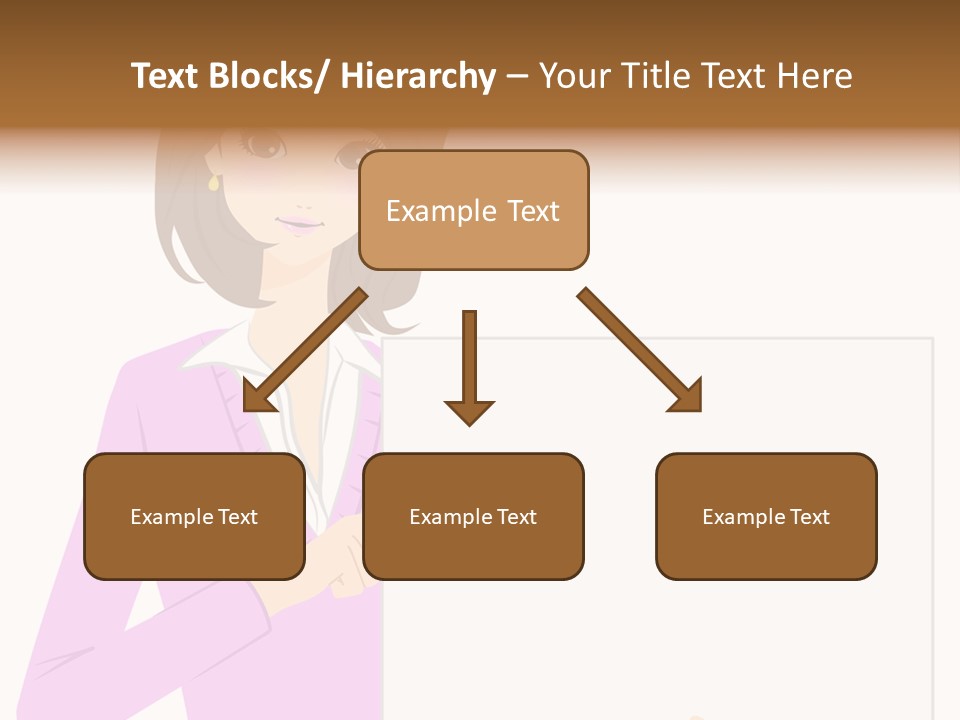 Woman With Board PowerPoint Template