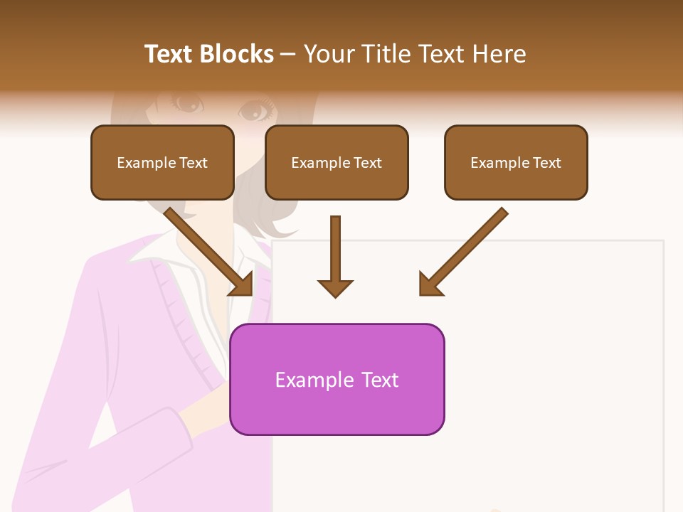 Woman With Board PowerPoint Template