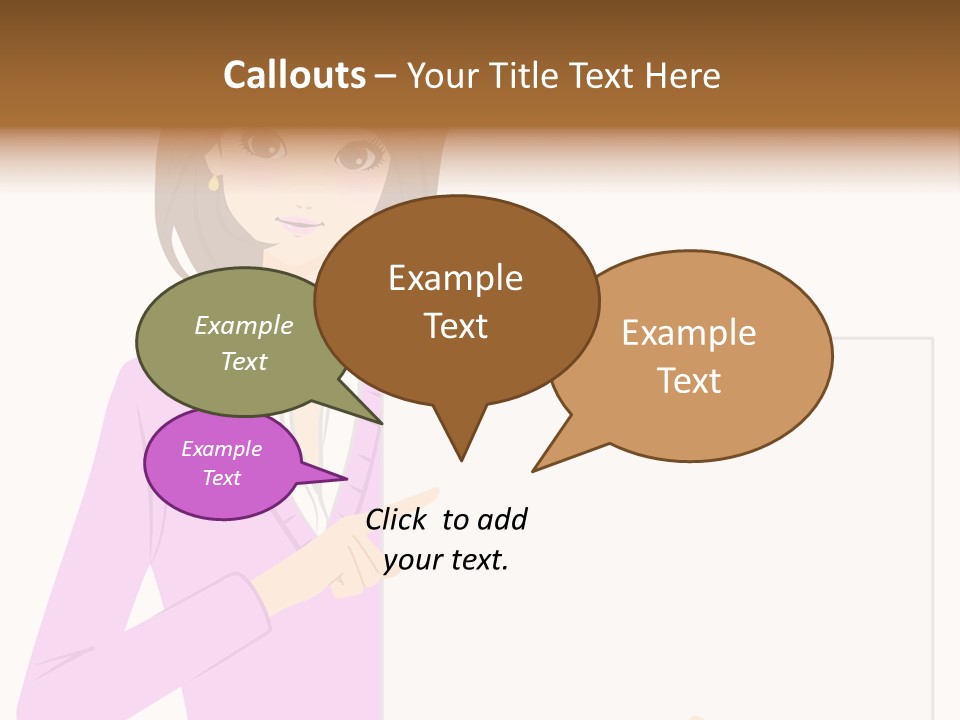 Woman With Board PowerPoint Template