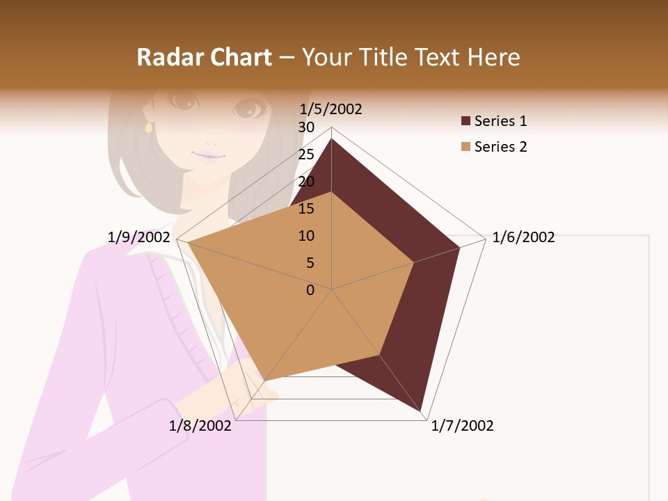 Woman With Board PowerPoint Template