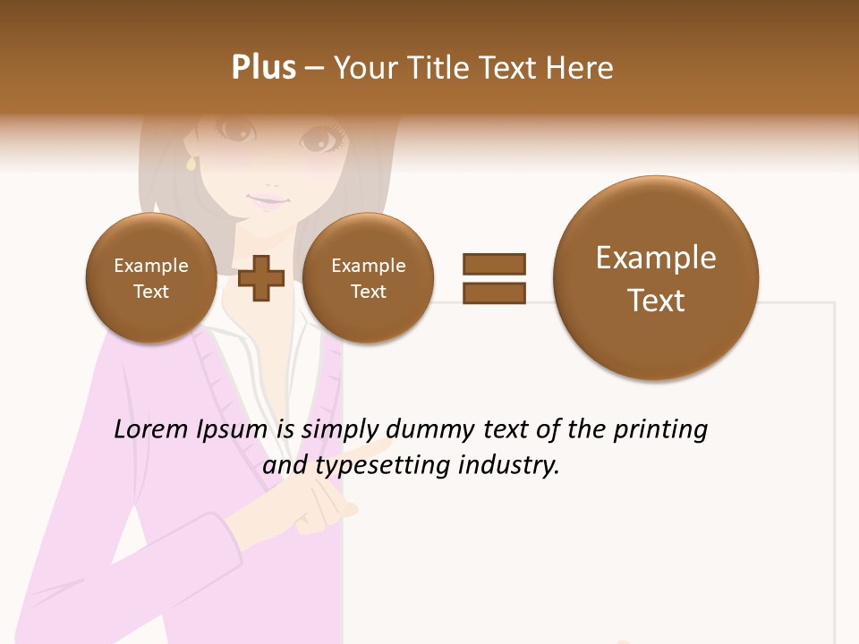 Woman With Board PowerPoint Template
