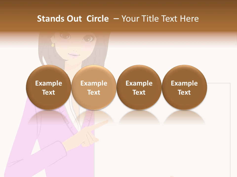 Woman With Board PowerPoint Template