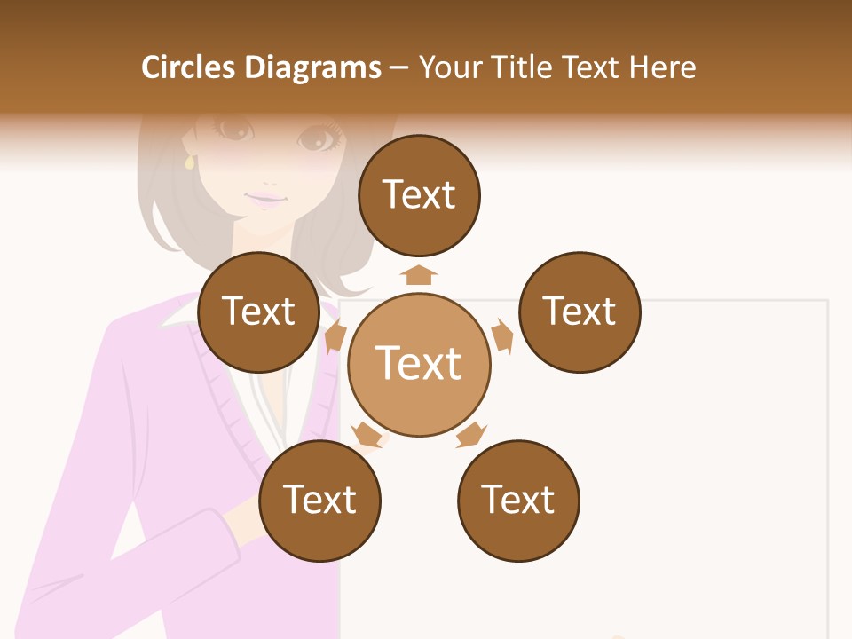 Woman With Board PowerPoint Template