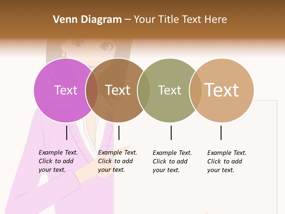 Woman With Board PowerPoint Template