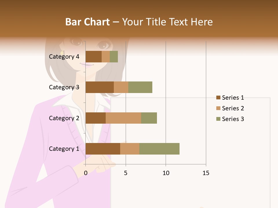 Woman With Board PowerPoint Template