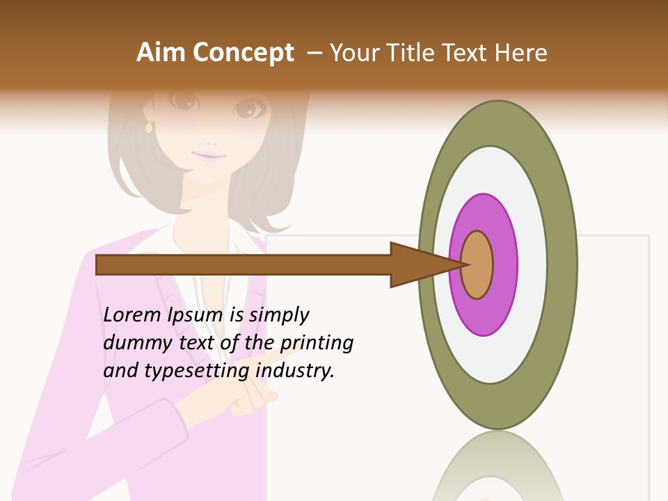 Woman With Board PowerPoint Template