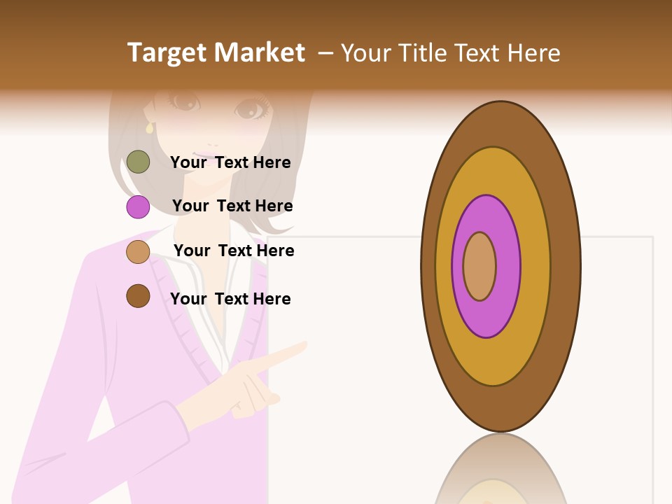 Woman With Board PowerPoint Template