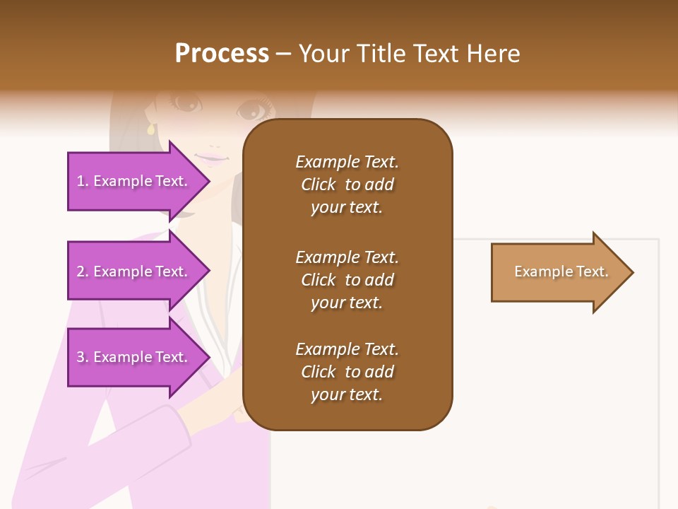 Woman With Board PowerPoint Template