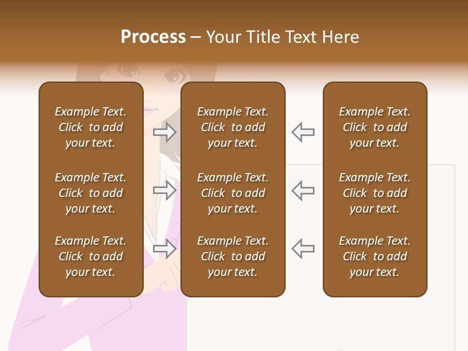 Woman With Board PowerPoint Template