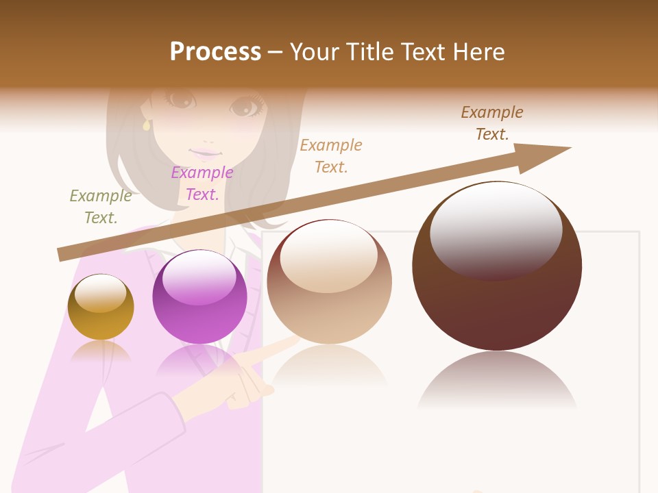 Woman With Board PowerPoint Template