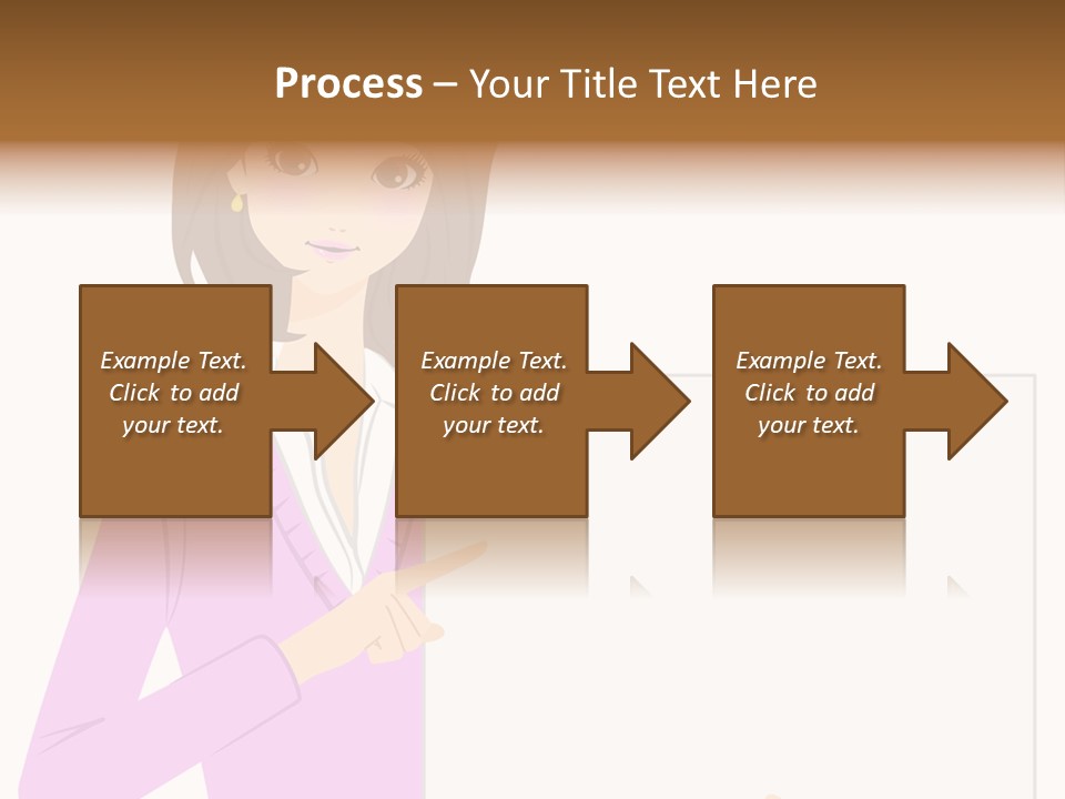 Woman With Board PowerPoint Template