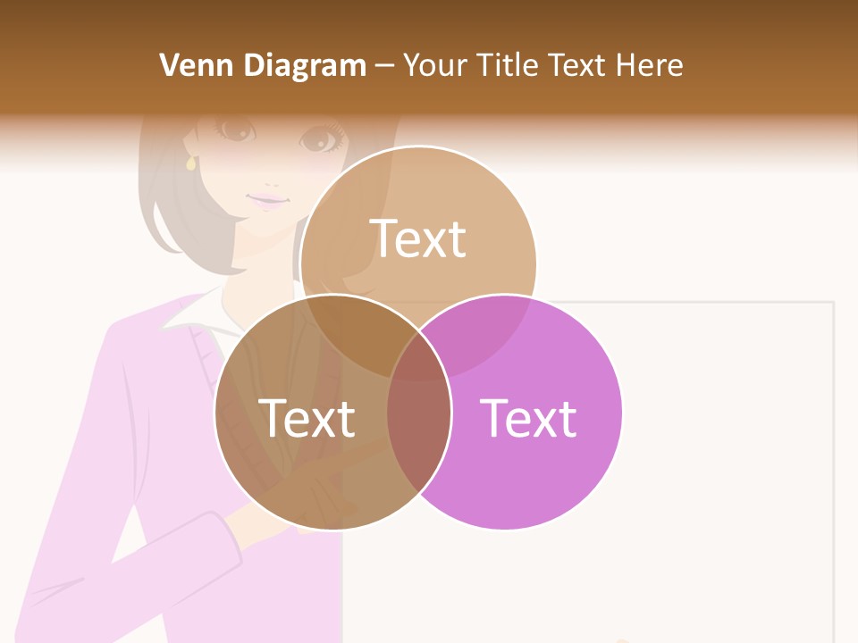 Woman With Board PowerPoint Template