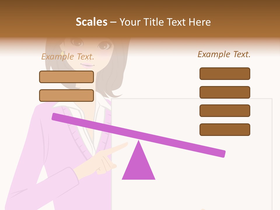 Woman With Board PowerPoint Template