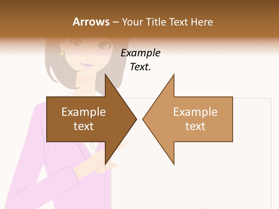 Woman With Board PowerPoint Template