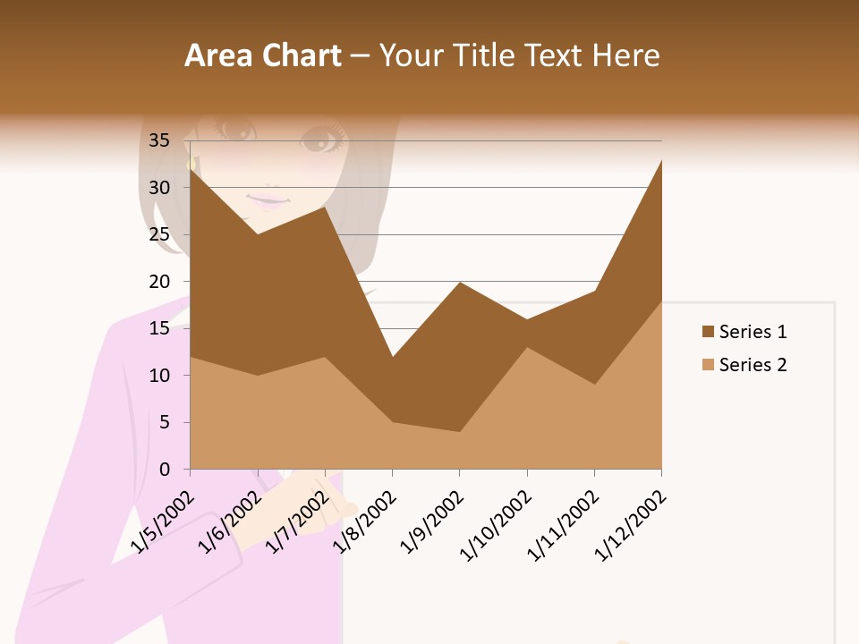 Woman With Board PowerPoint Template