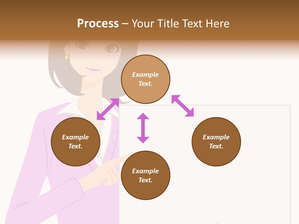 Woman With Board PowerPoint Template