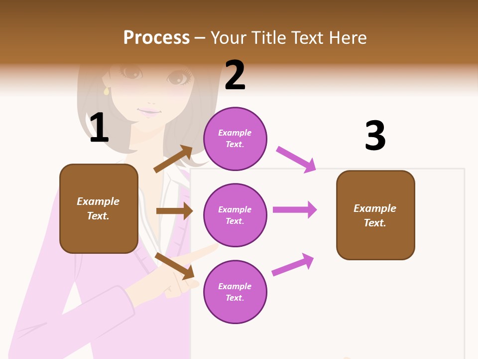 Woman With Board PowerPoint Template