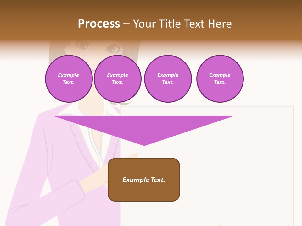 Woman With Board PowerPoint Template