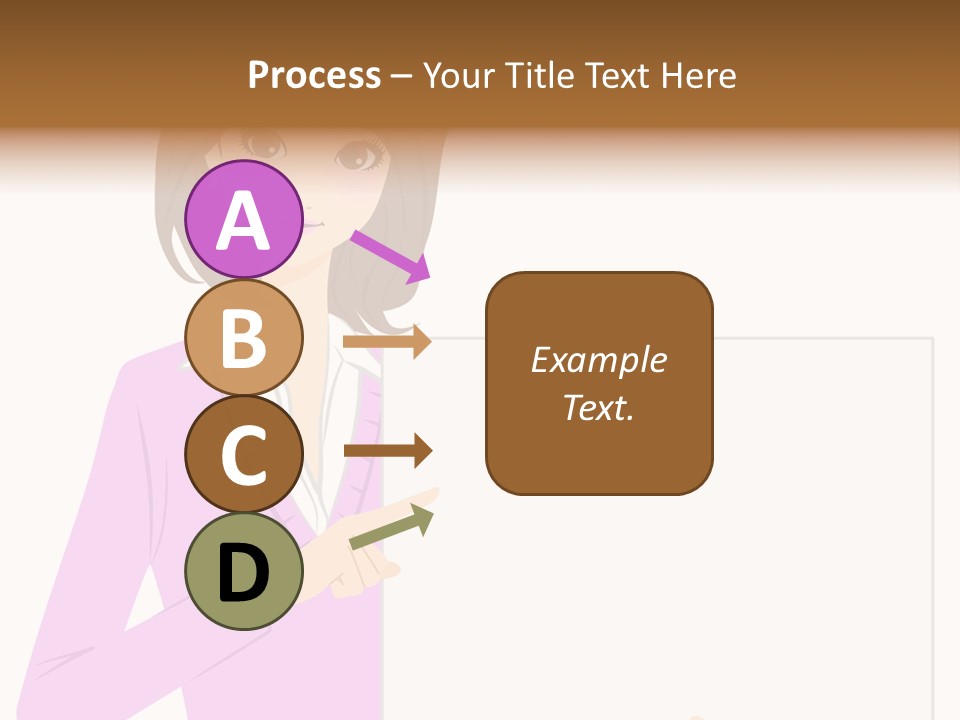 Woman With Board PowerPoint Template