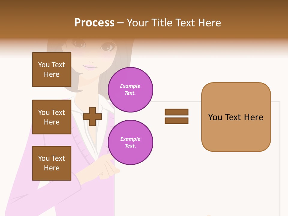 Woman With Board PowerPoint Template