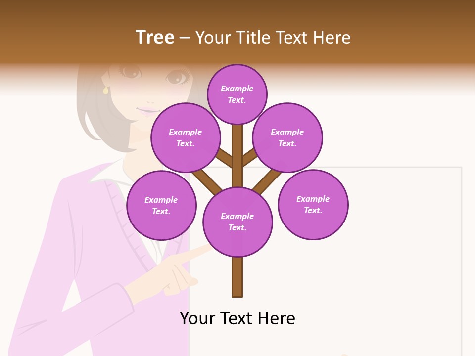 Woman With Board PowerPoint Template