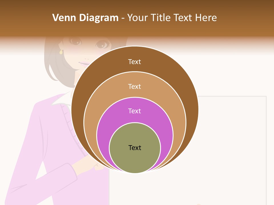 Woman With Board PowerPoint Template