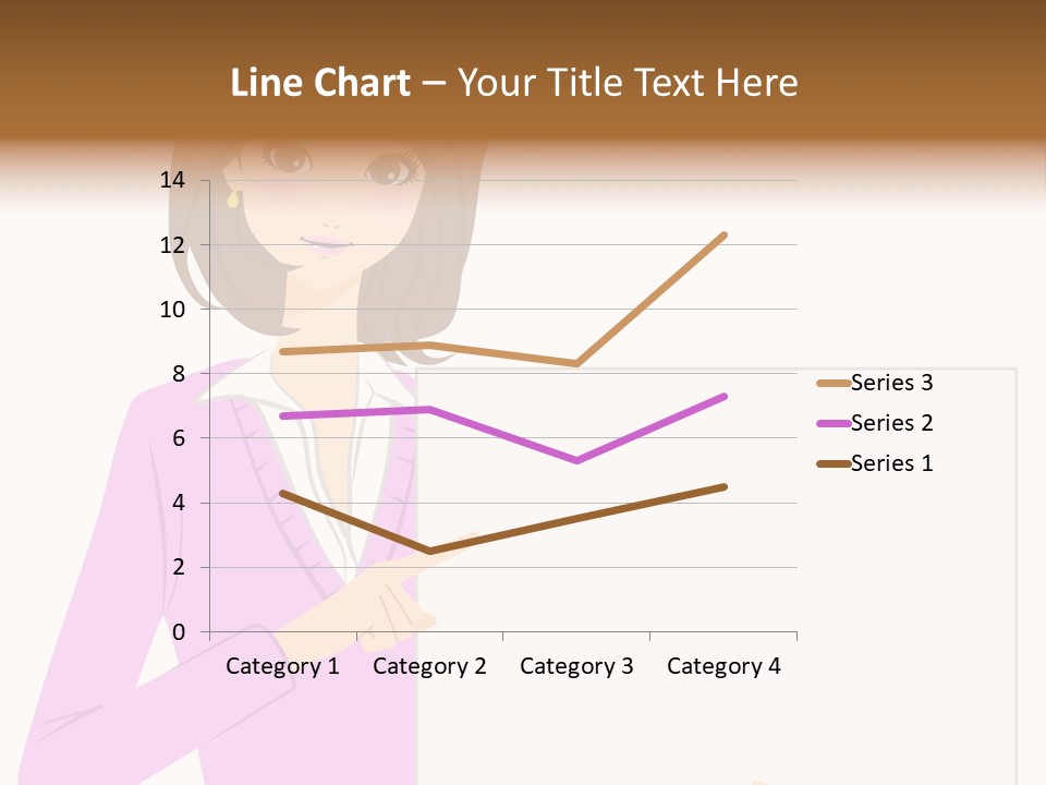 Woman With Board PowerPoint Template