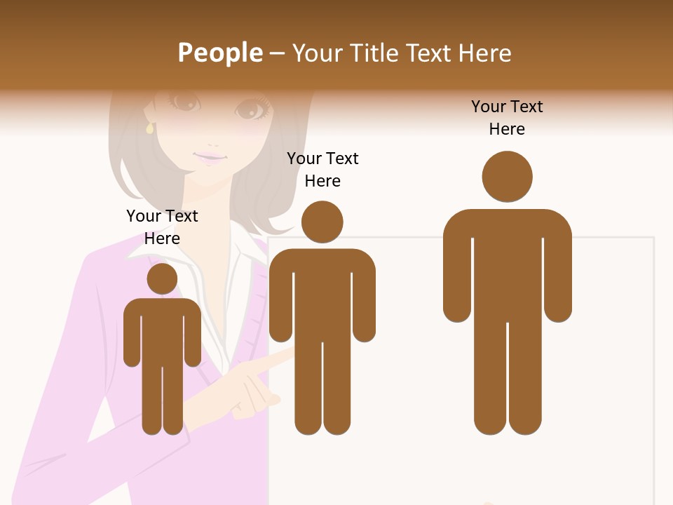 Woman With Board PowerPoint Template