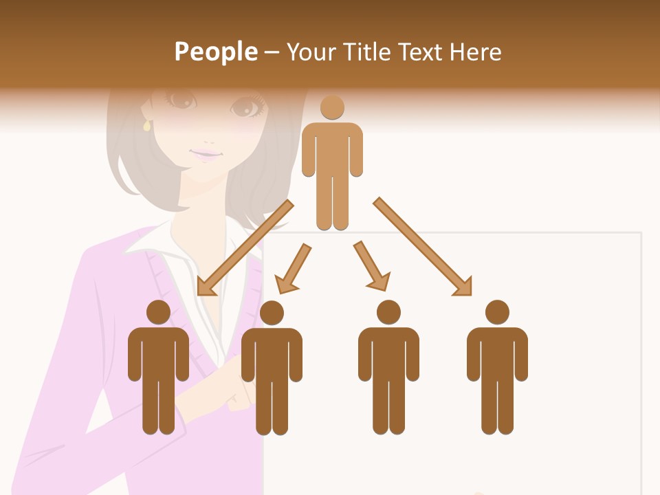 Woman With Board PowerPoint Template