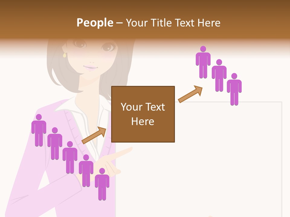 Woman With Board PowerPoint Template