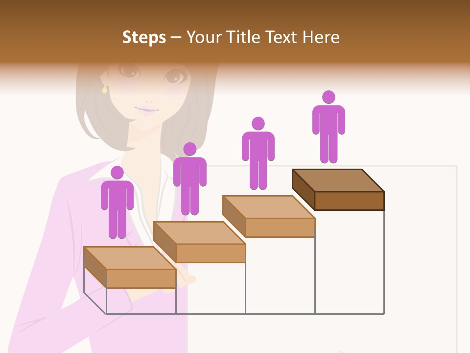 Woman With Board PowerPoint Template