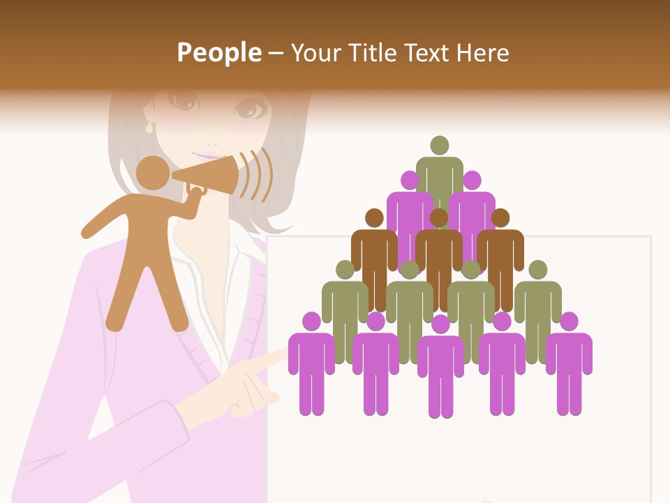 Woman With Board PowerPoint Template