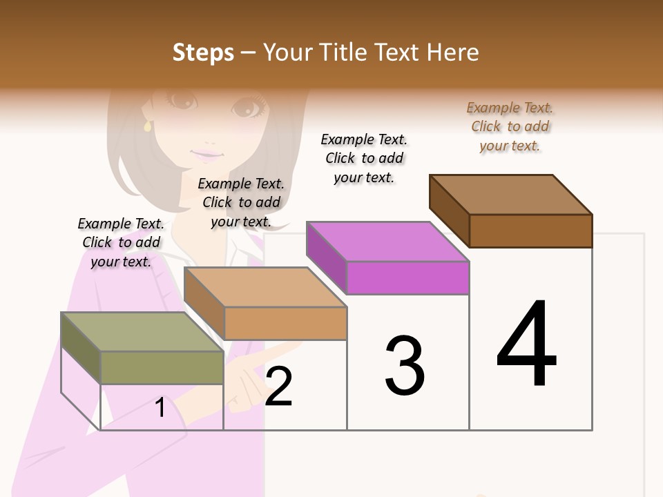 Woman With Board PowerPoint Template