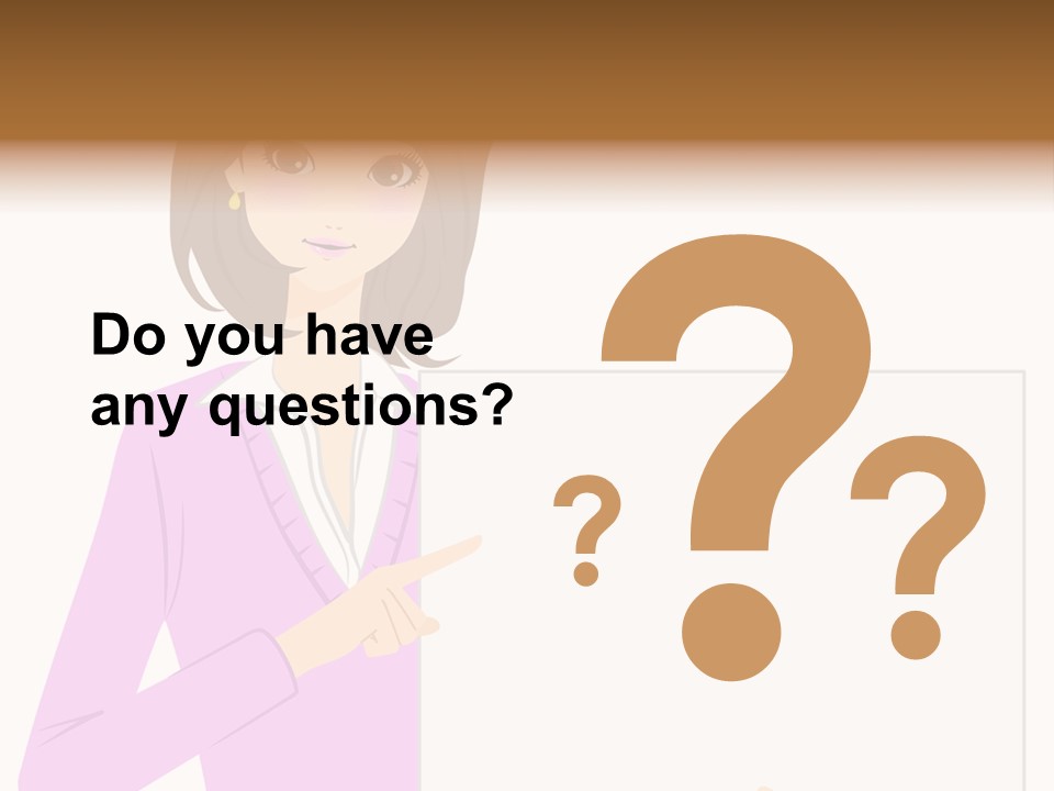 Woman With Board PowerPoint Template