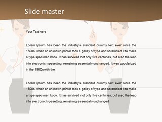 Business Woman Board PowerPoint Template