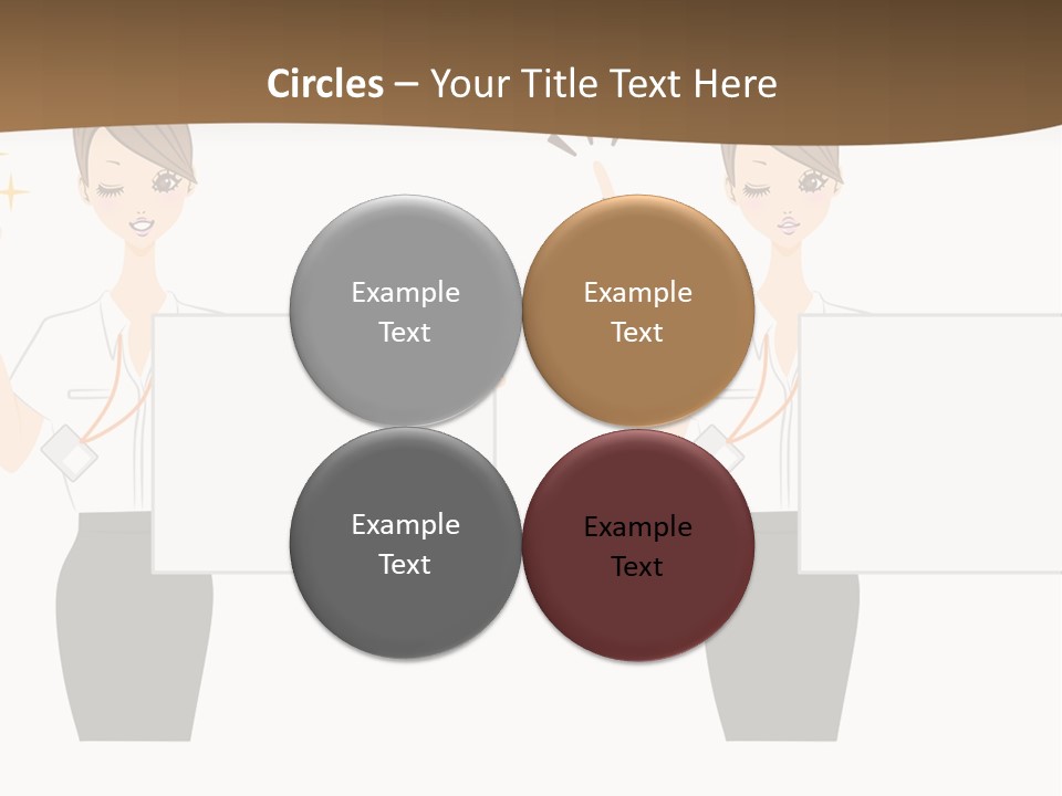 Business Woman Board PowerPoint Template