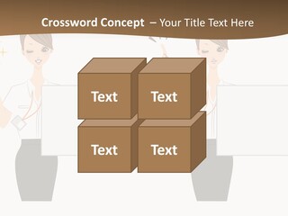Business Woman Board PowerPoint Template