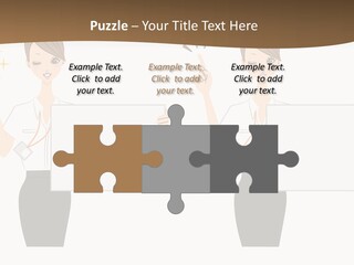 Business Woman Board PowerPoint Template